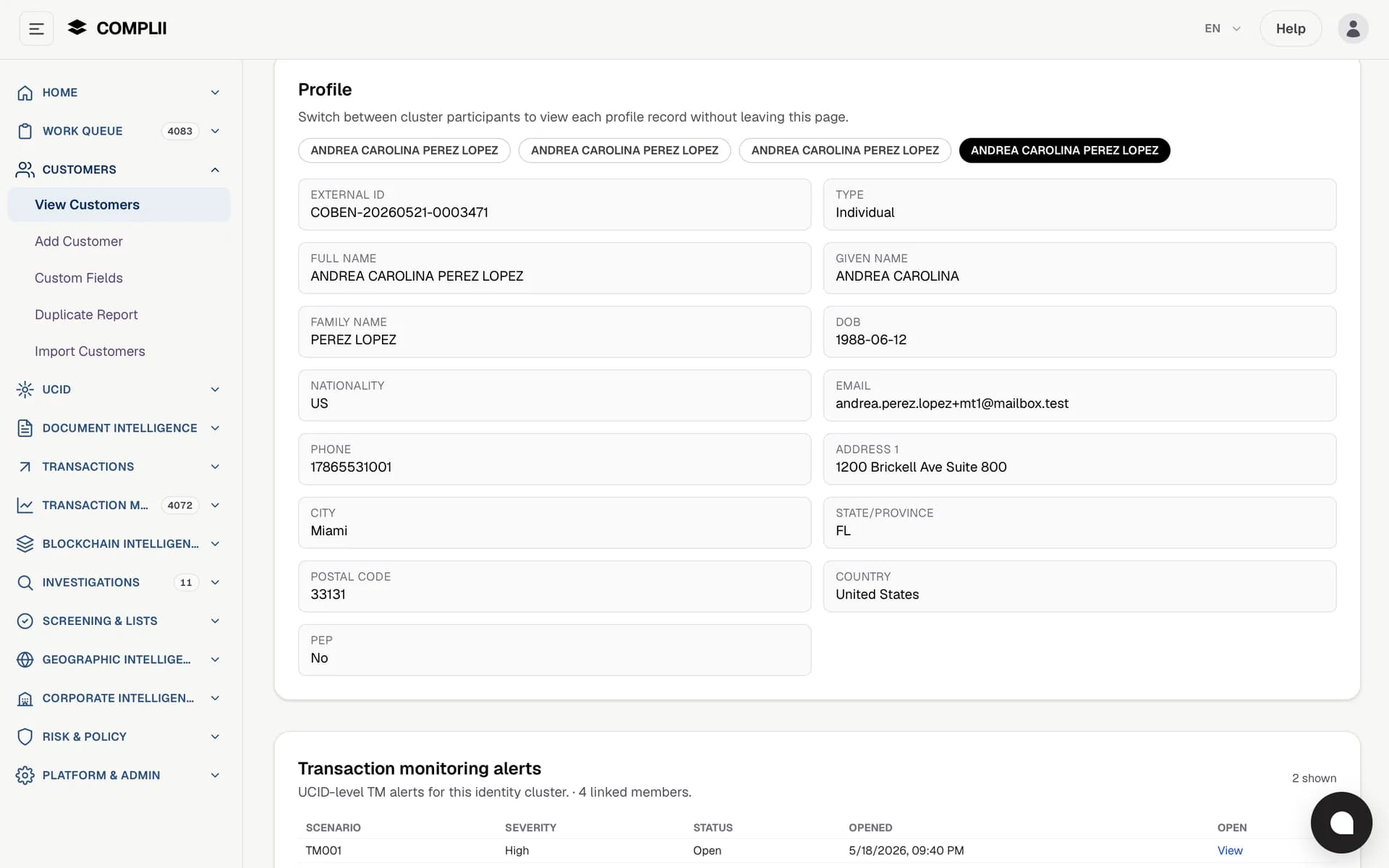 AI customer creation from document upload