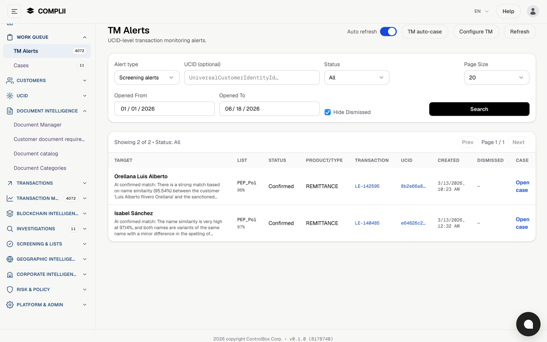 Screening workflow for precious metals compliance